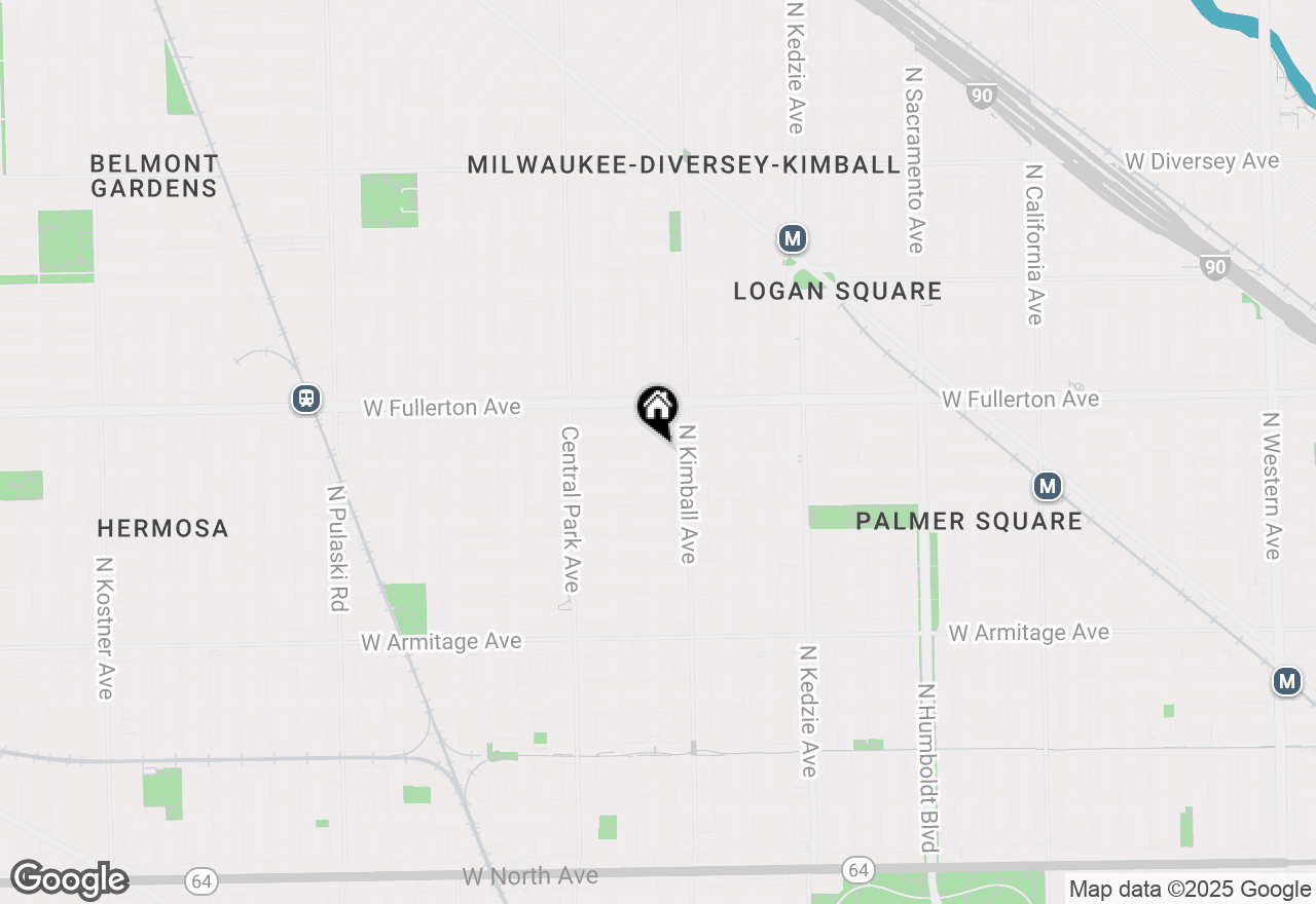 Map of 3428 W Belden Avenue #1, Chicago, IL 60647