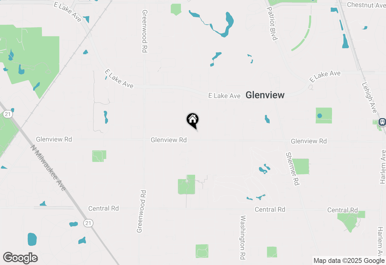 Map of 1015 Huber Lane, Glenview, IL 60025