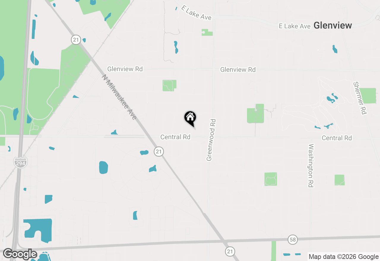 Map of 606 Greendale Road, Glenview, IL 60025