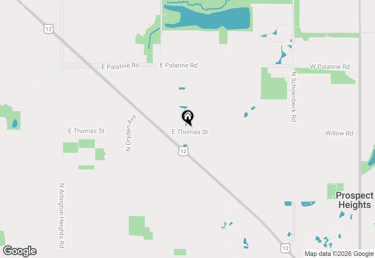 Map of 1501 N Courtland Drive, Arlington Heights, IL 60004