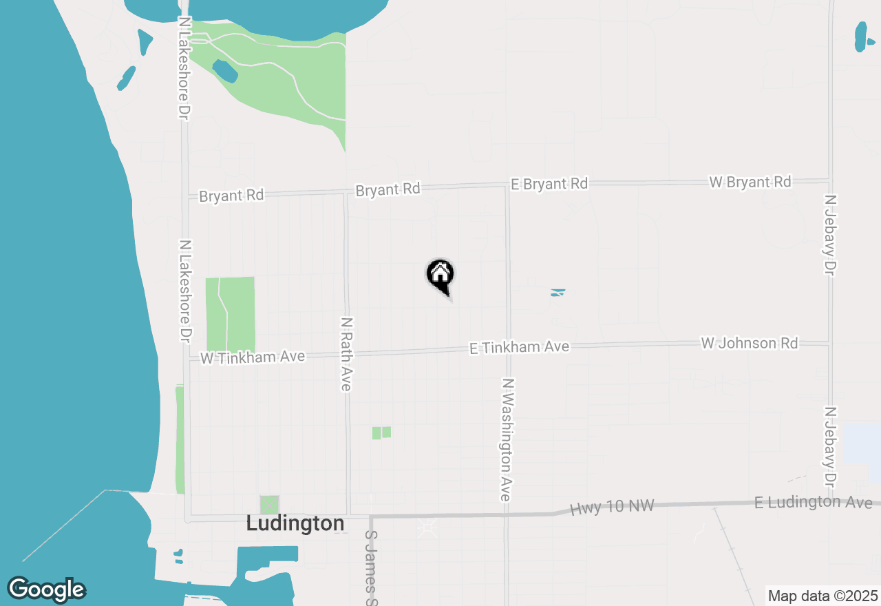 Map of 802 N Delia St, Ludington, MI 49431