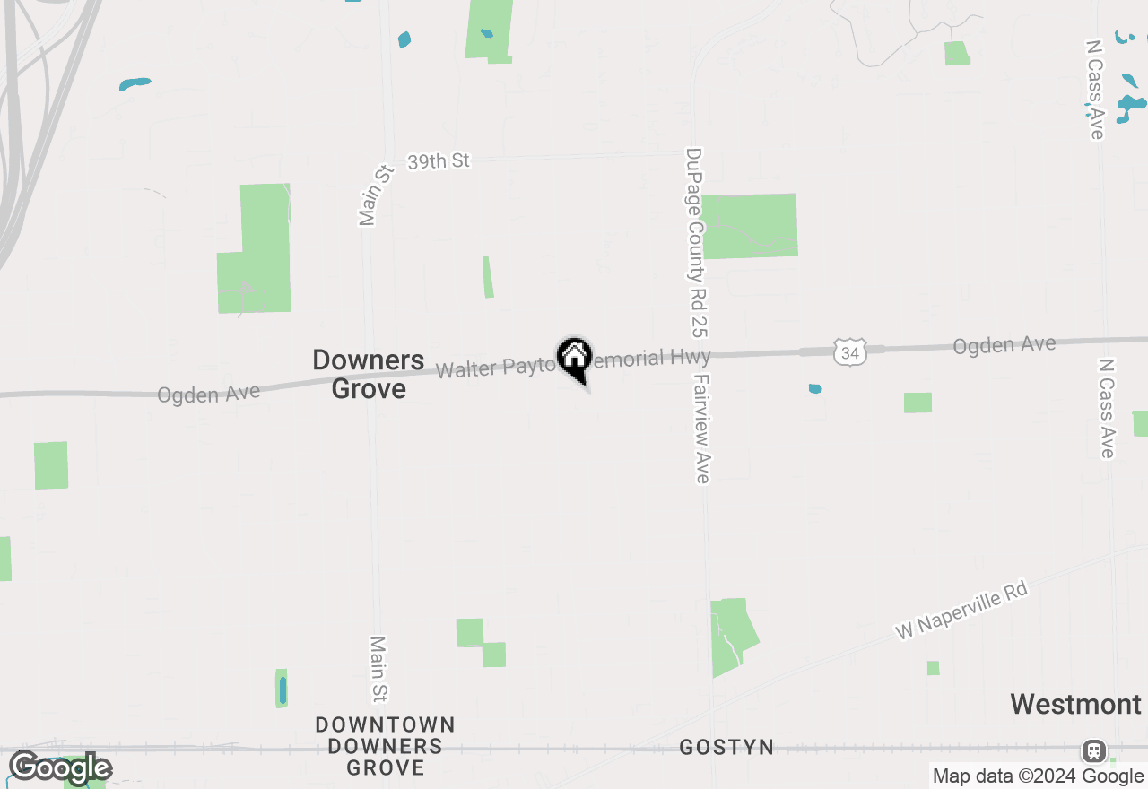 Map of 633 Dawn Place, Downers Grove, IL 60515