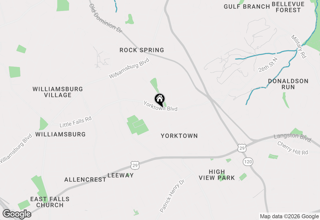 Map of 5100 Yorktown Boulevard, Arlington, VA 22207