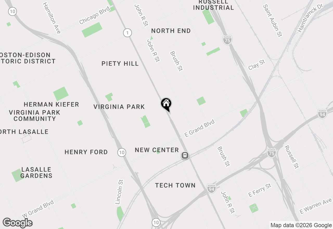 Map of 7645 Woodward Avenue #70, Detroit, MI 48202