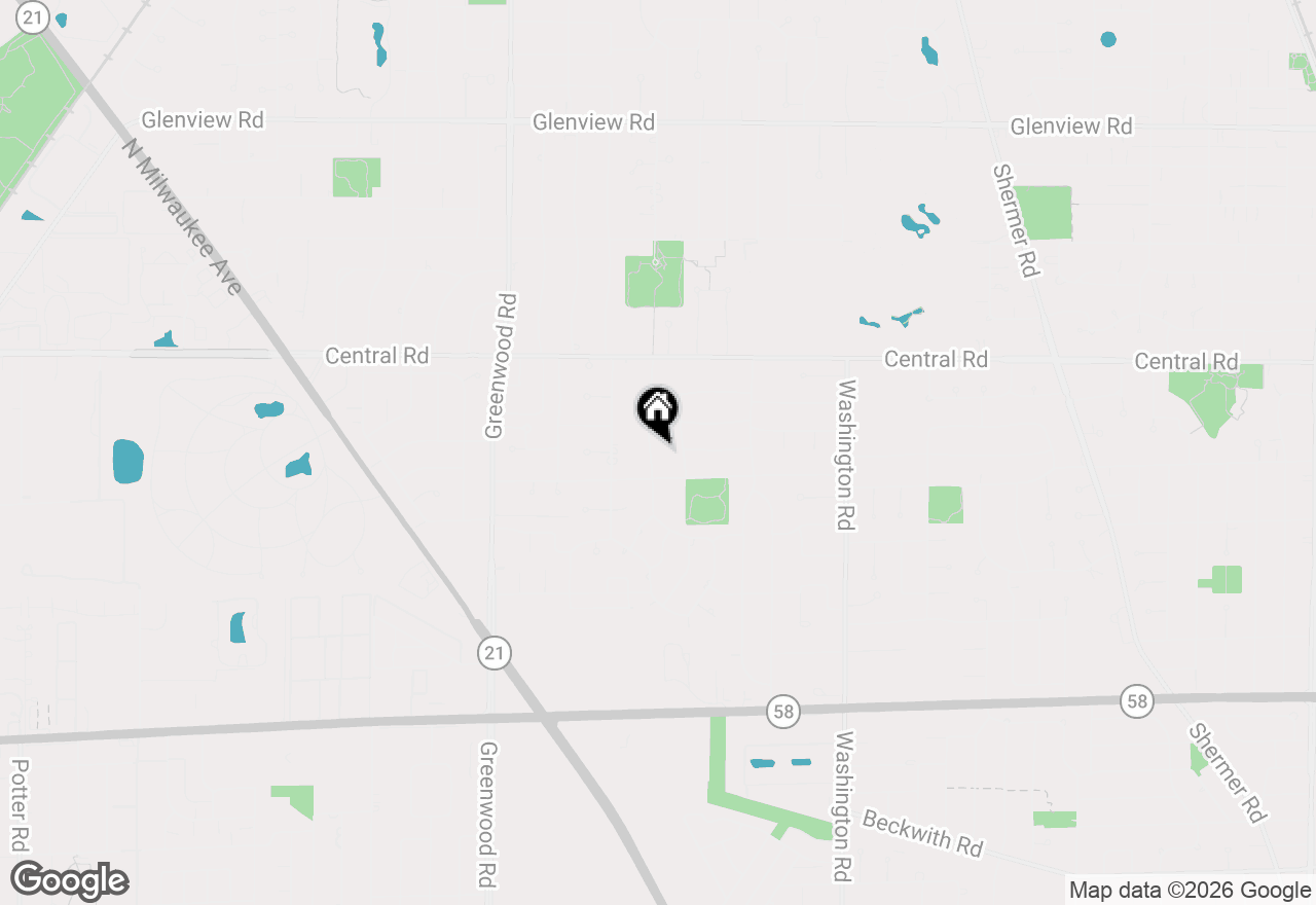 Map of 409 Huber Lane, Glenview, IL 60025