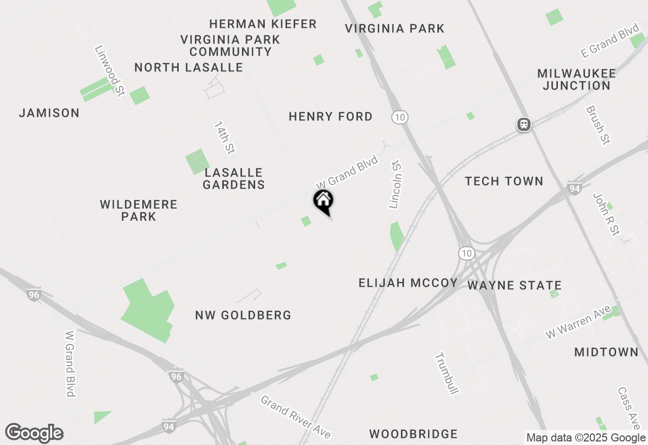 Map of 6196 Rosa Parks Boulevard, Detroit, MI 48208