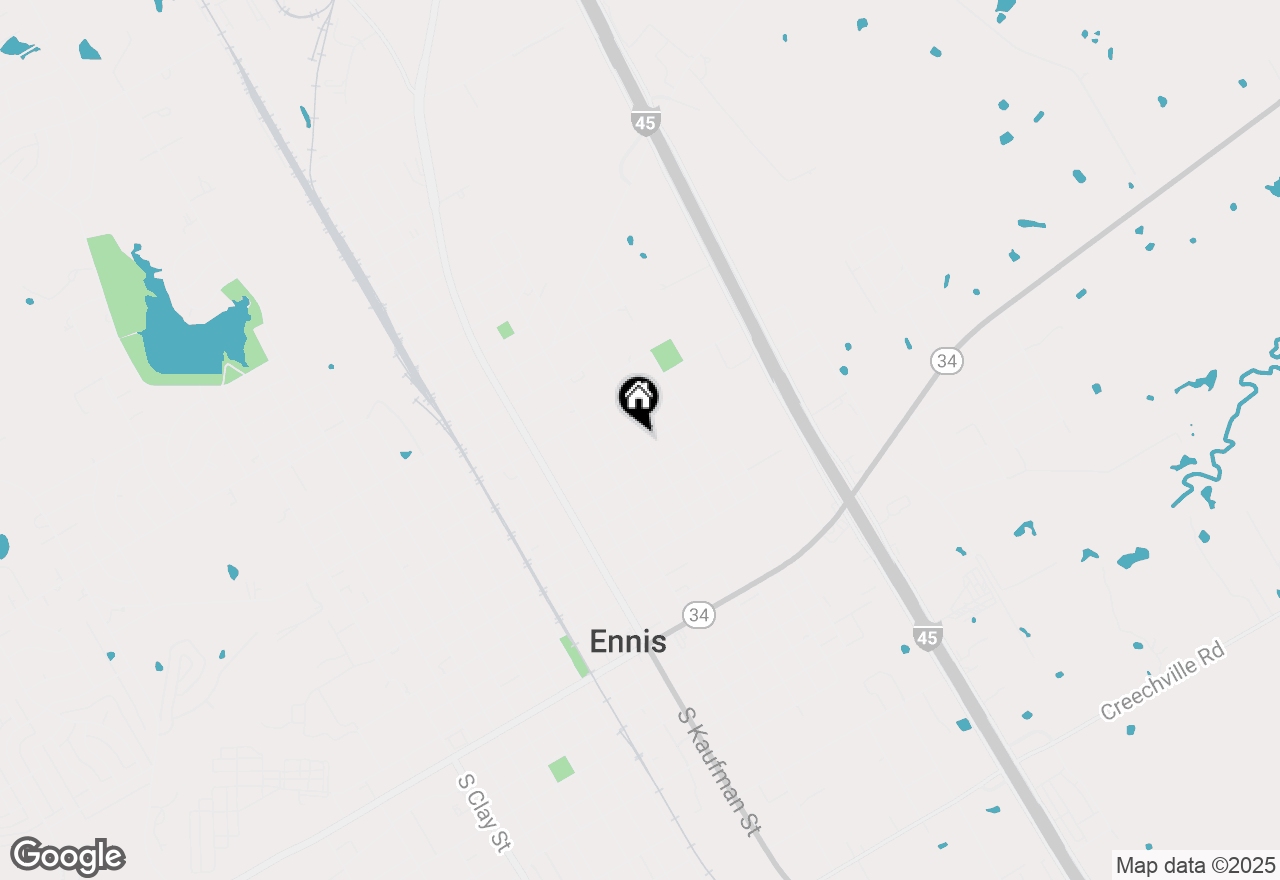 Map of 610 E Tyler Street, Ennis, TX 75119