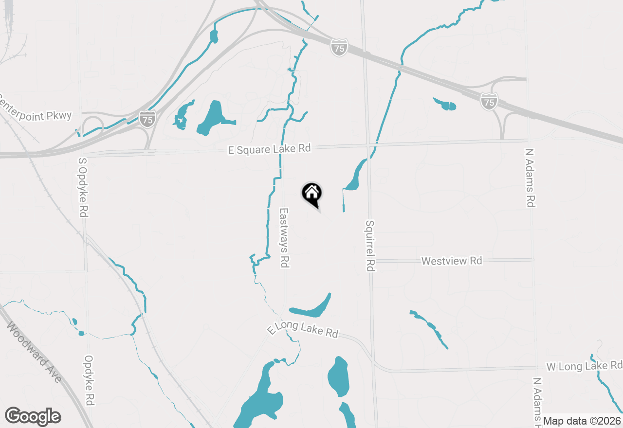 Map of 2805 Lamplighter Lane, Bloomfield Hills, MI 48304