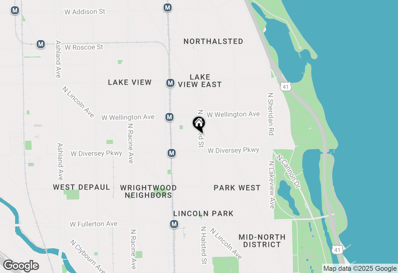 Map of 2852 N Halsted Street #3S, Chicago, IL 60657