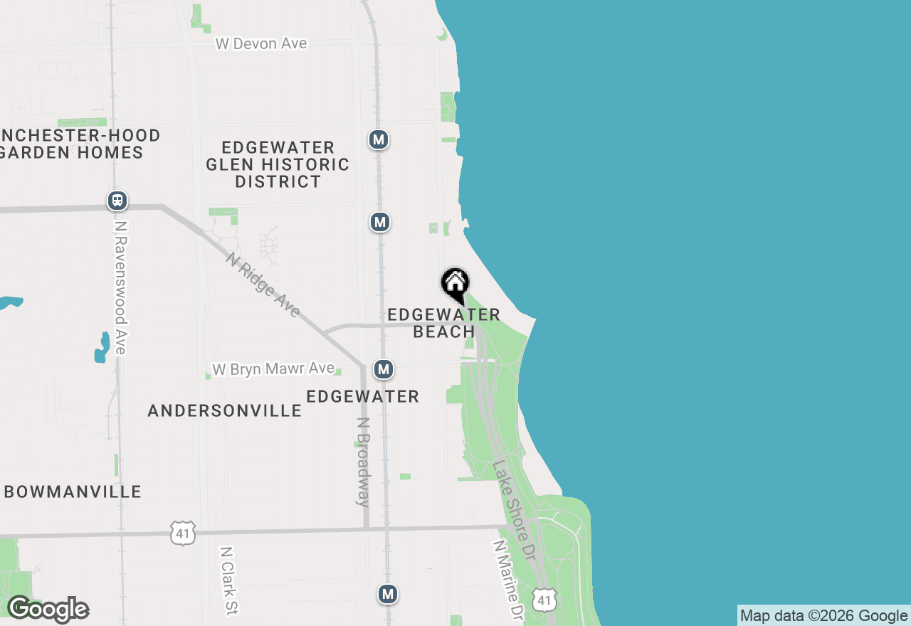 Map of 5701 N Sheridan Road #5A, Chicago, IL 60660