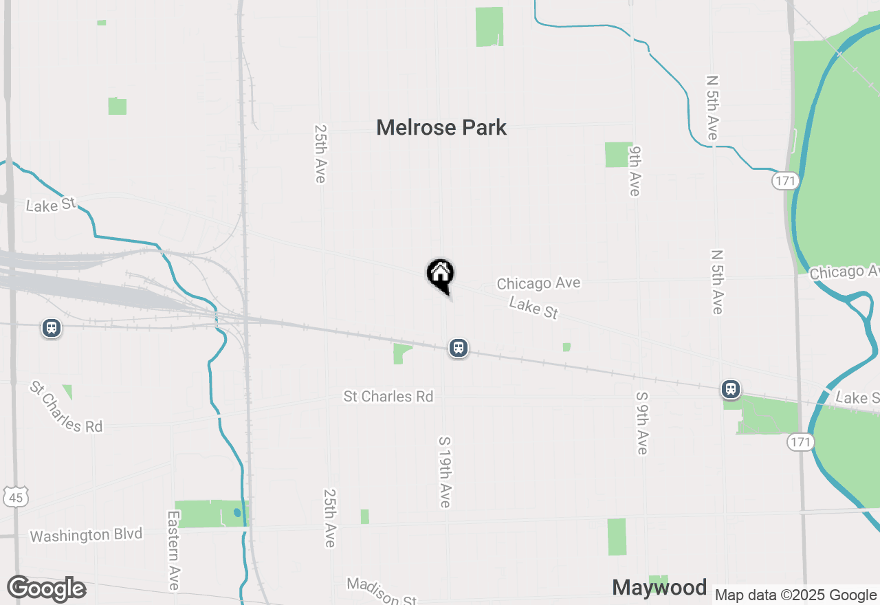 Map of 136 N 19th Avenue, Melrose Park, IL 60160