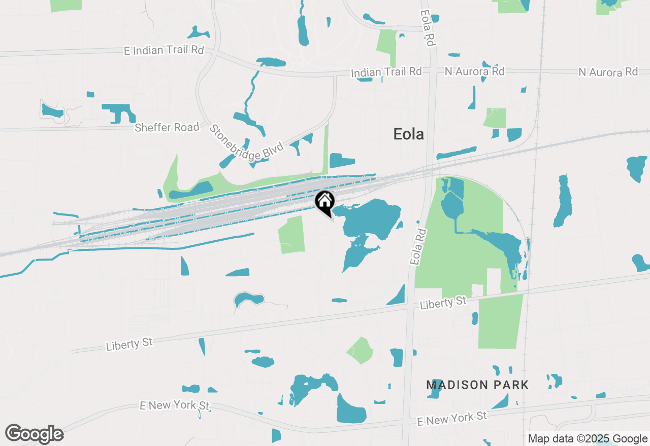 Map of 1052 Woodview Court, Aurora, IL 60502
