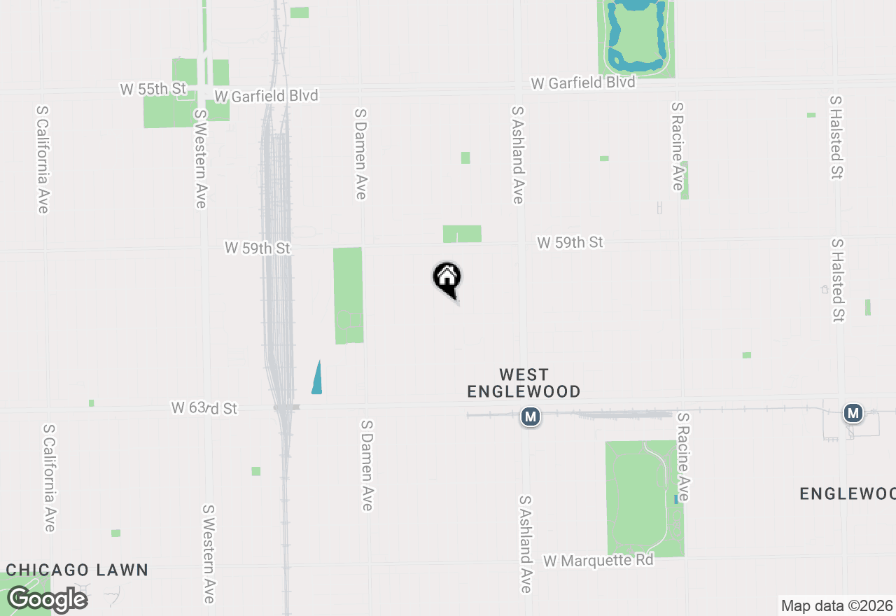 Map of 6037 & 6039 S Wood Street, Chicago, IL 60636