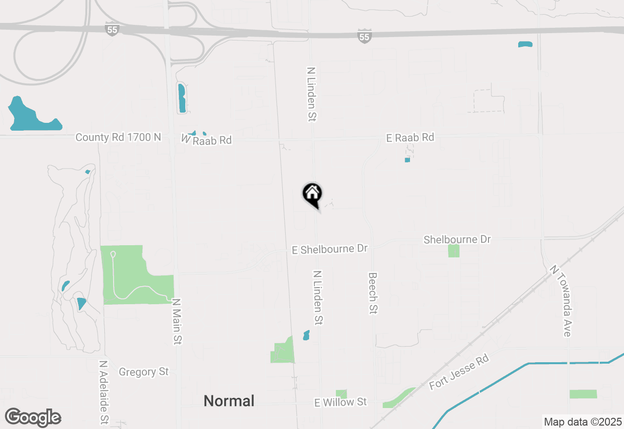 Map of 107 Regal Drive, Normal, IL 61761