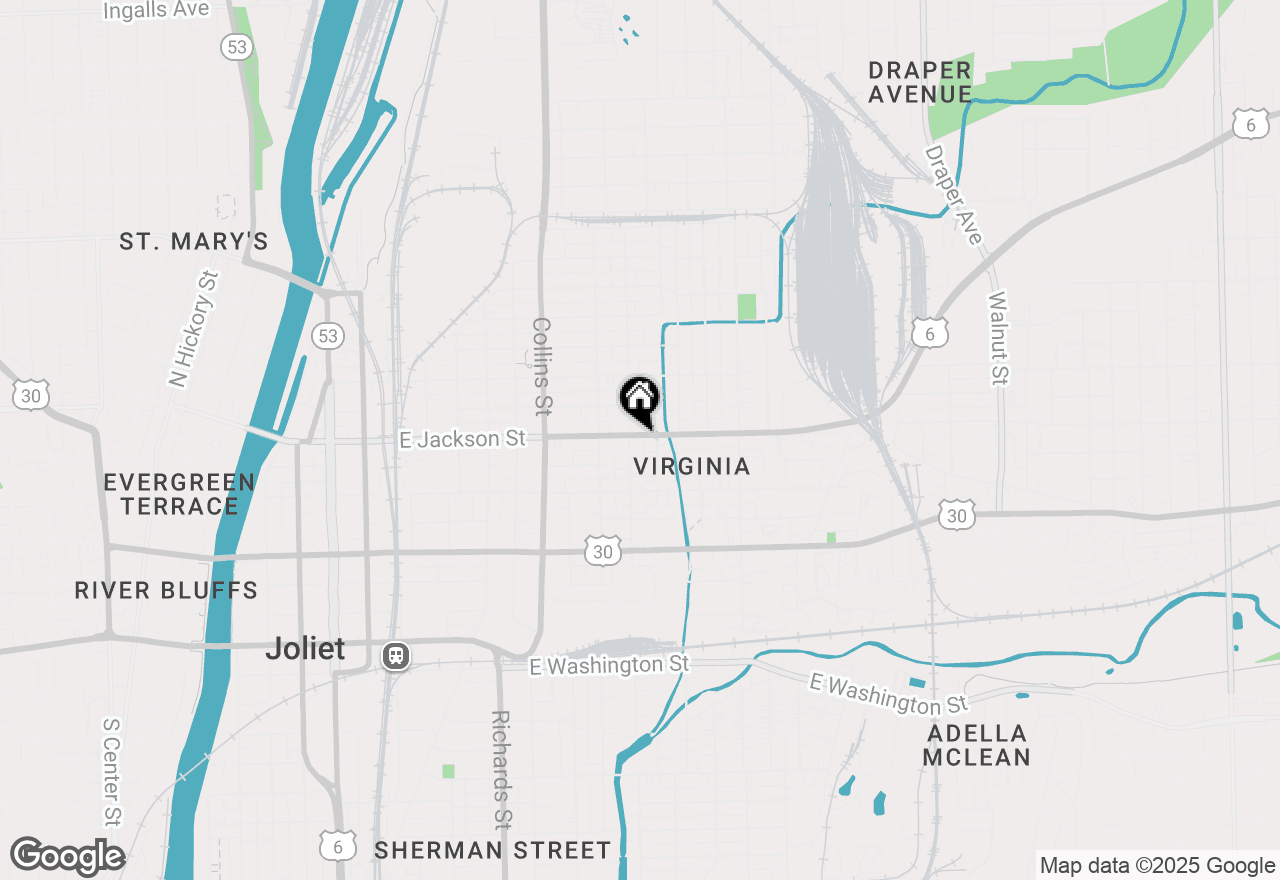 Map of 554 E Jackson Street, Joliet, IL 60432