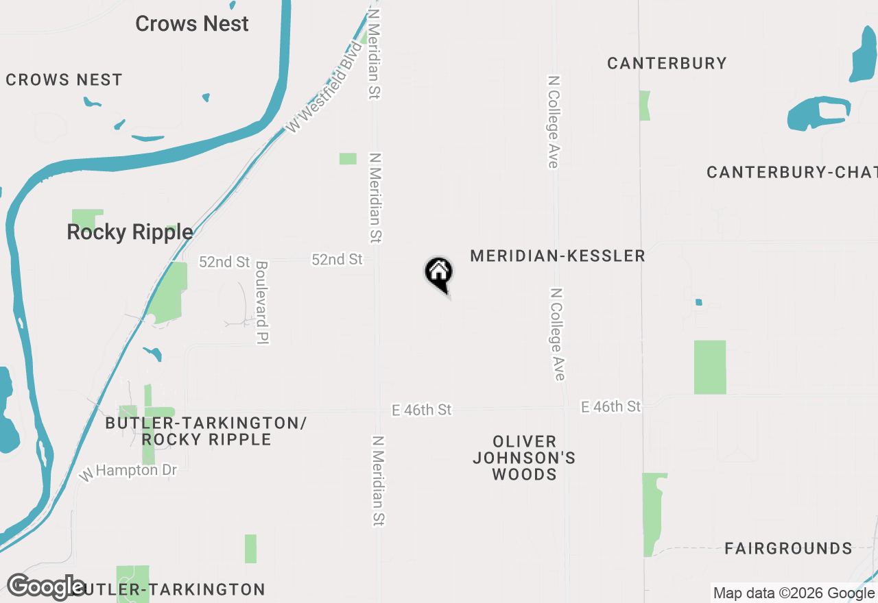 Map of 213 E 51st Street, Indianapolis, IN 46205