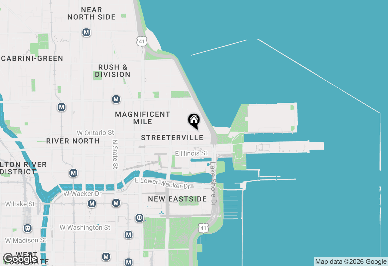 Map of 401 E Ontario Street #2206, Chicago, IL 60611