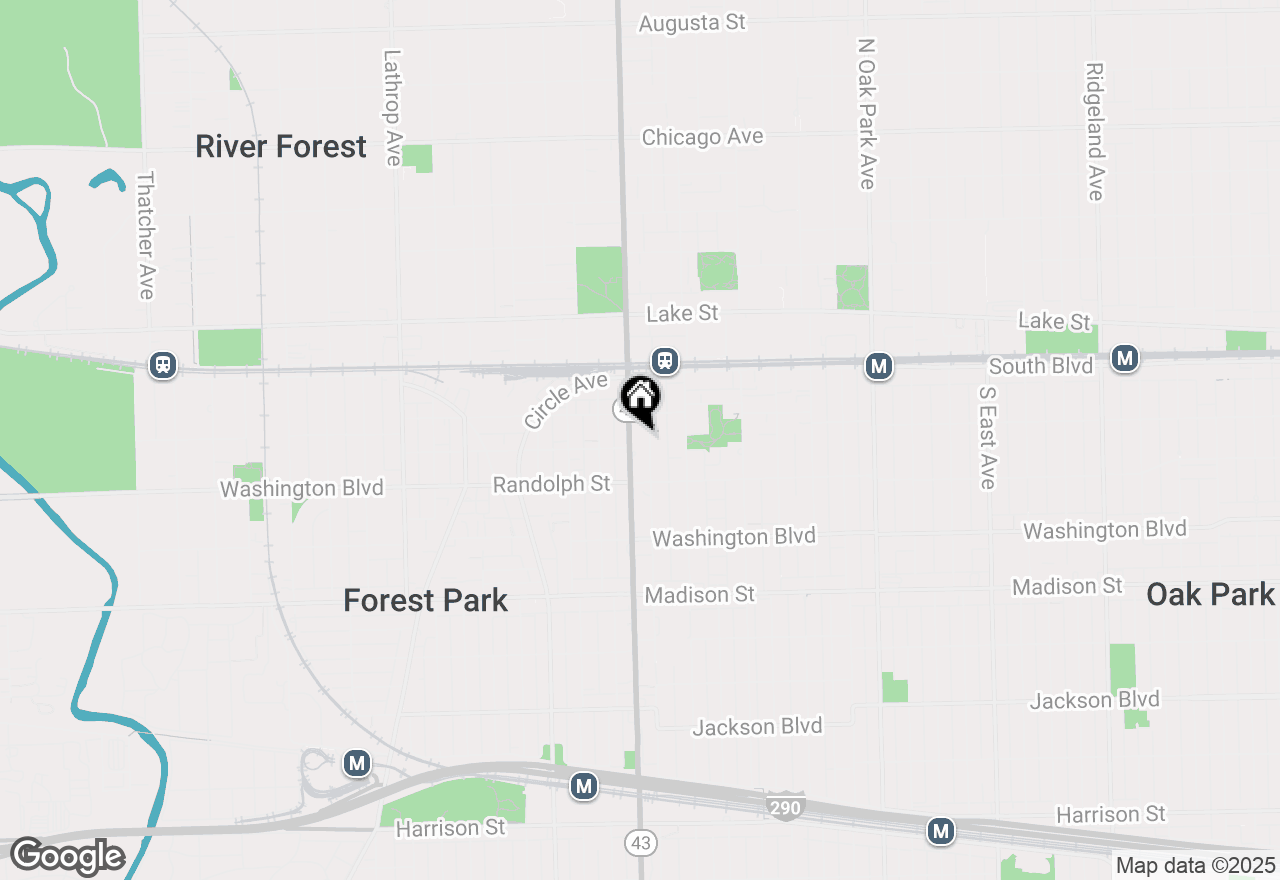 Map of 221 S Maple Avenue #C, Oak Park, IL 60302