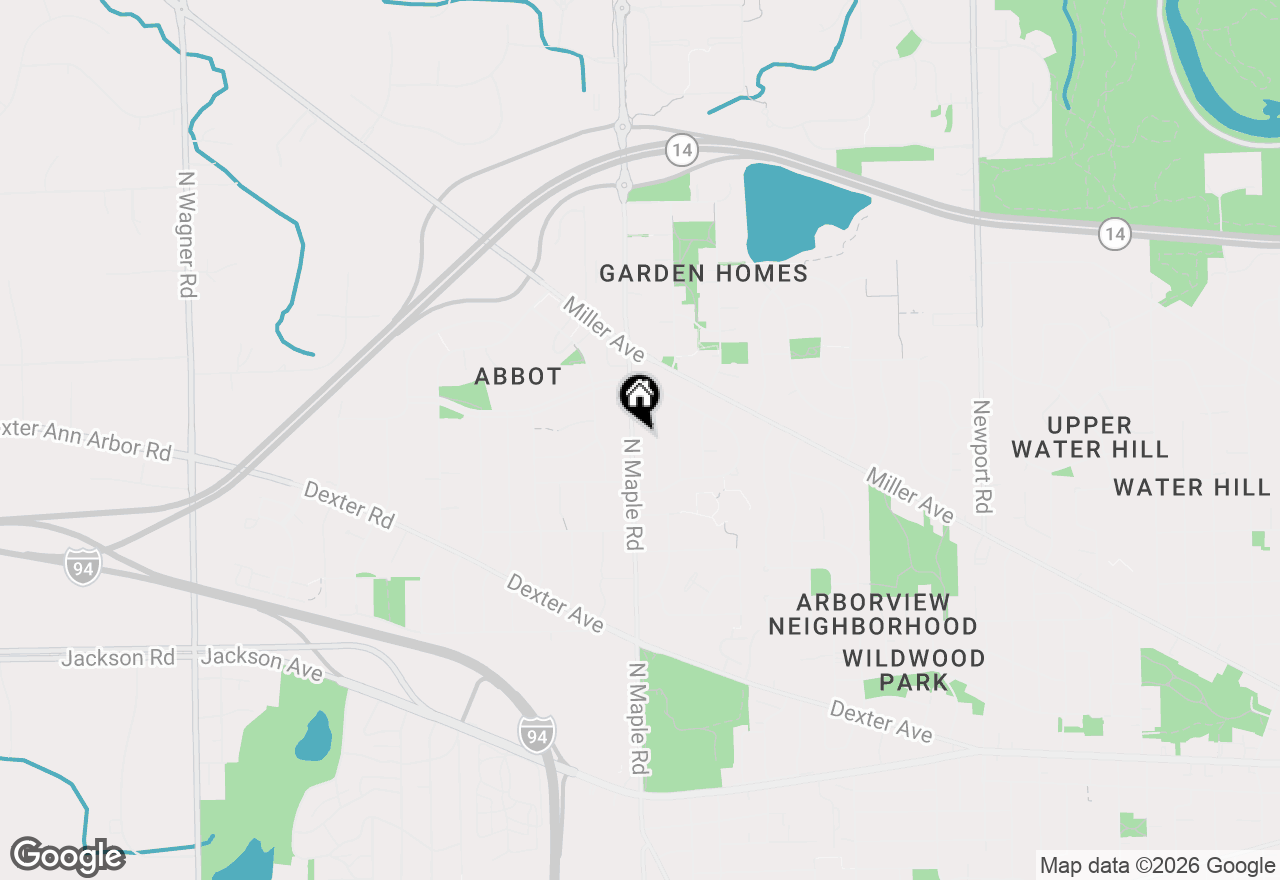 Map of 1052 N Maple Road, Ann Arbor, MI 48103