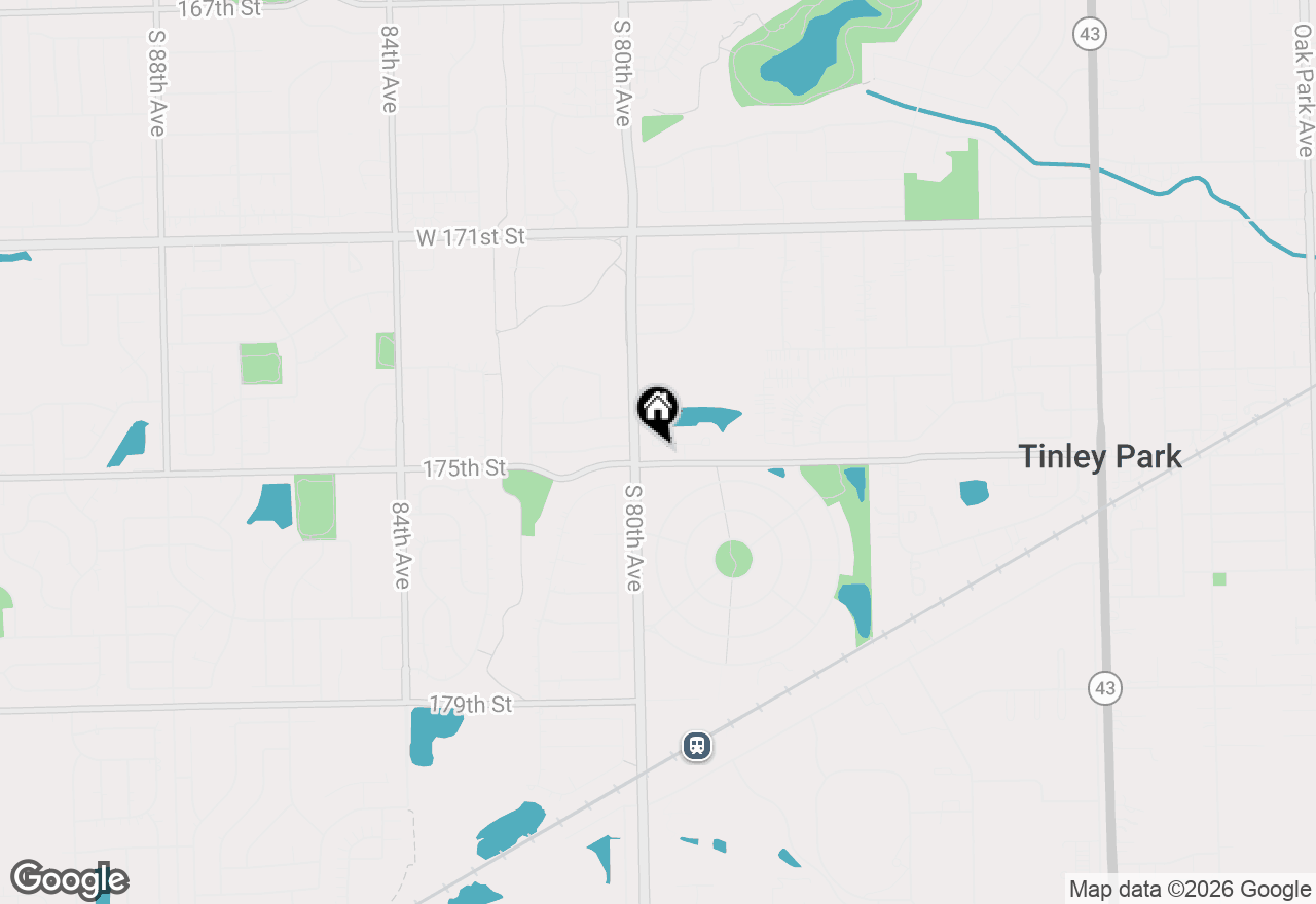 Map of 7917 Belle Rive Court, Tinley Park, IL 60477