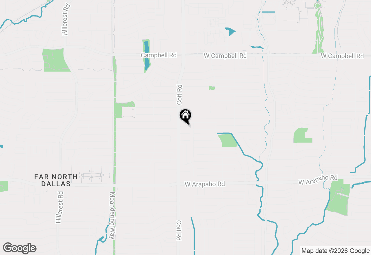 Map of 1404 Seminole Drive, Richardson, TX 75080