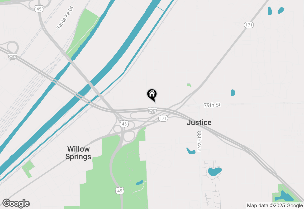 Map of 7850 Garden Lane, Justice, IL 60458