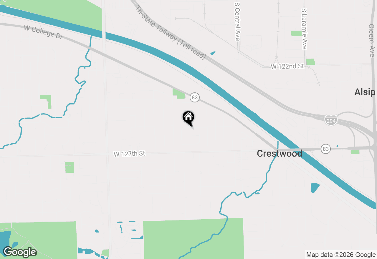 Map of 5911 W 125th Place, Alsip, IL 60803