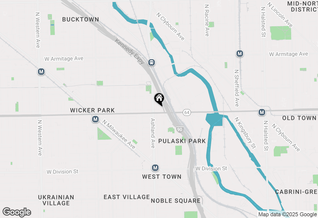 Map of 1616 N Bosworth Avenue, Chicago, IL 60642