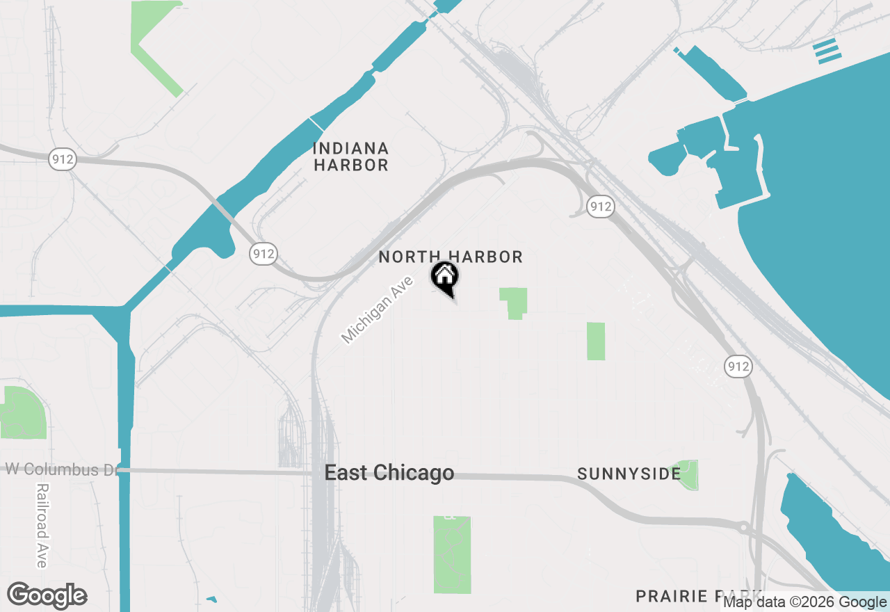 Map of 3616 Hemlock Street, East Chicago, IN 46312