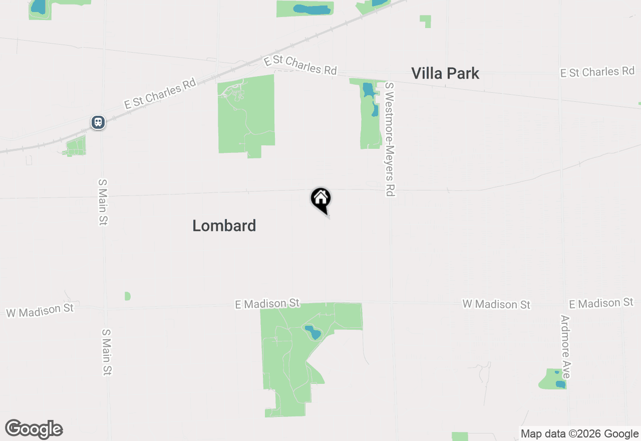 Map of 348 S Chase Avenue, Lombard, IL 60148