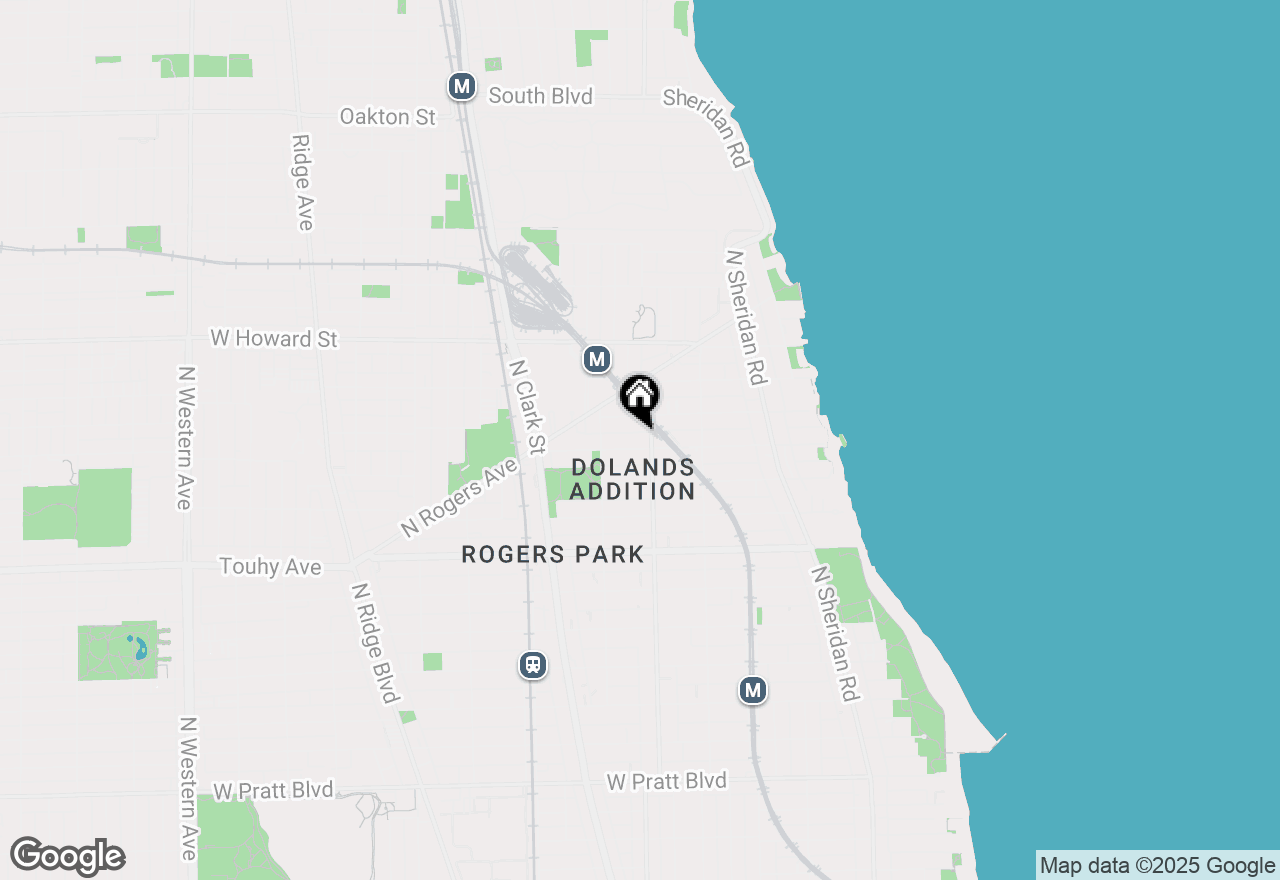 Map of 1610 W Jarvis Avenue #DD, Chicago, IL 60626