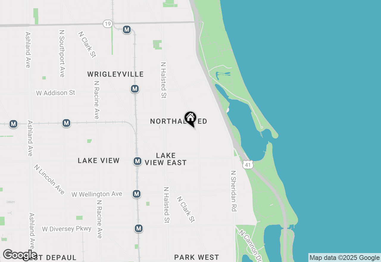Map of 626 W Buckingham Place #1E, Chicago, IL 60657