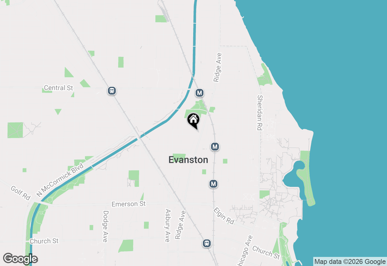Map of (Address confidential), Evanston, Illinois 60201