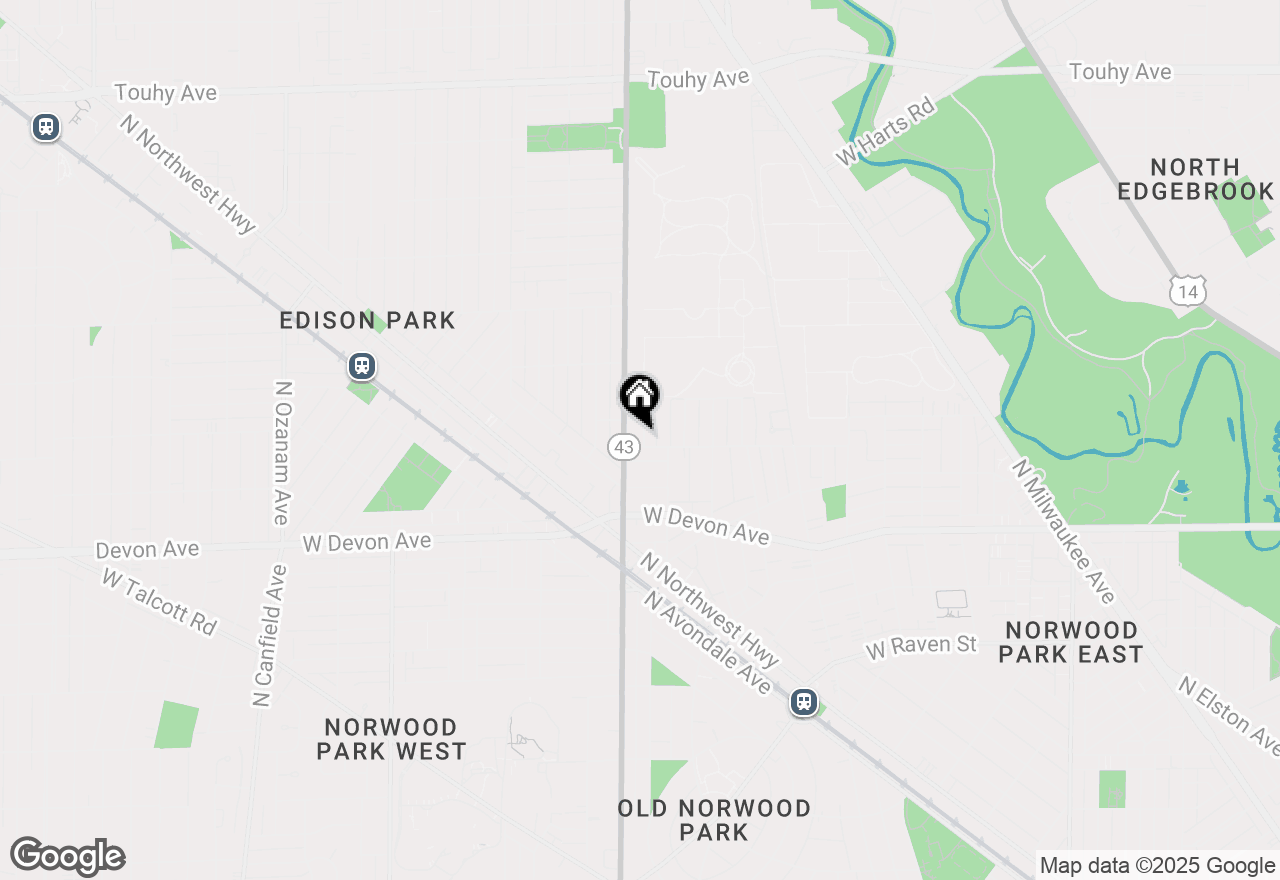 Map of 6551 N Harlem Avenue #2S, Chicago, IL 60631