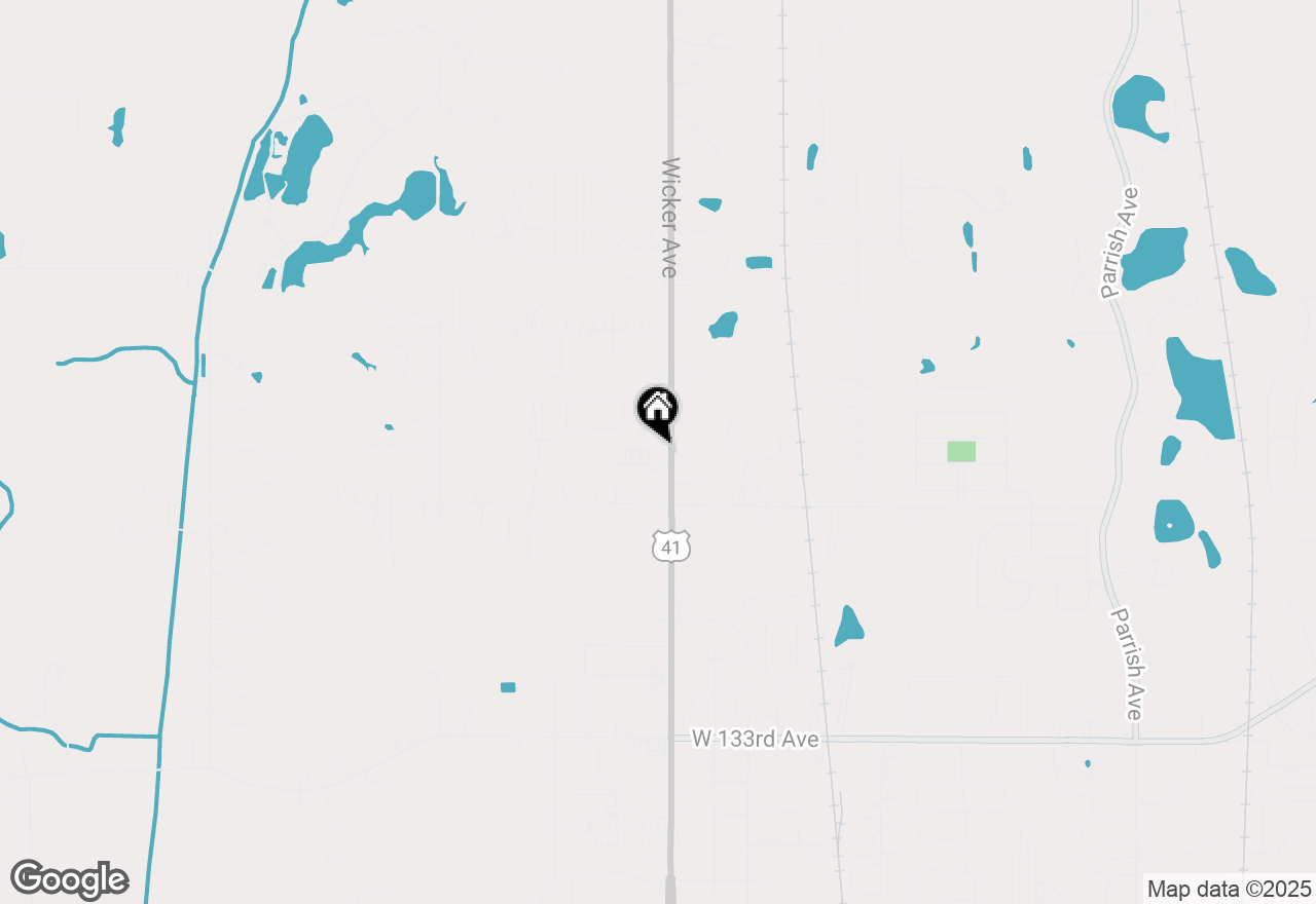 Map of 12808 Wicker Avenue, Cedar Lake, IN 46303