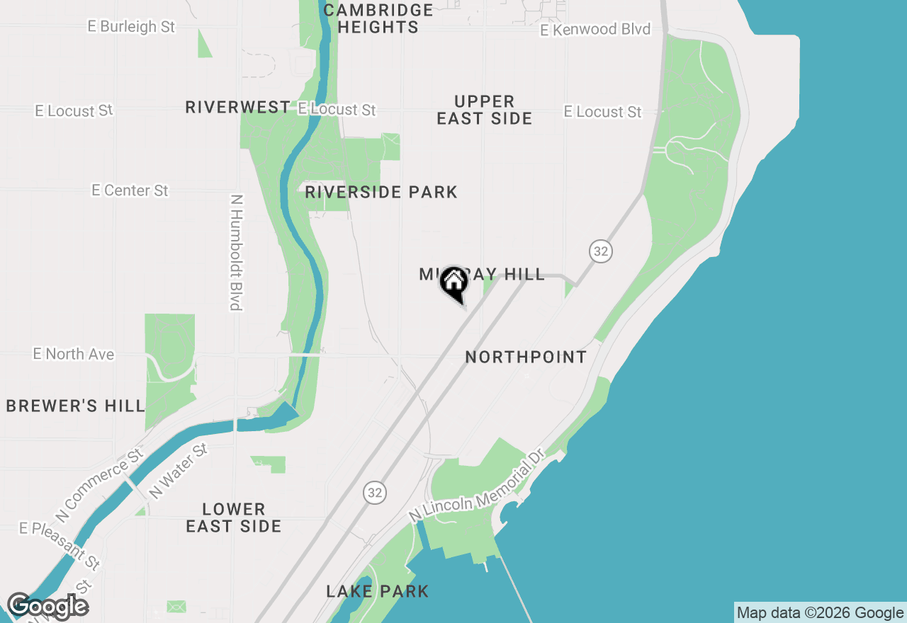 Map of 2025 E Greenwich Ave #219, Milwaukee, WI 53211