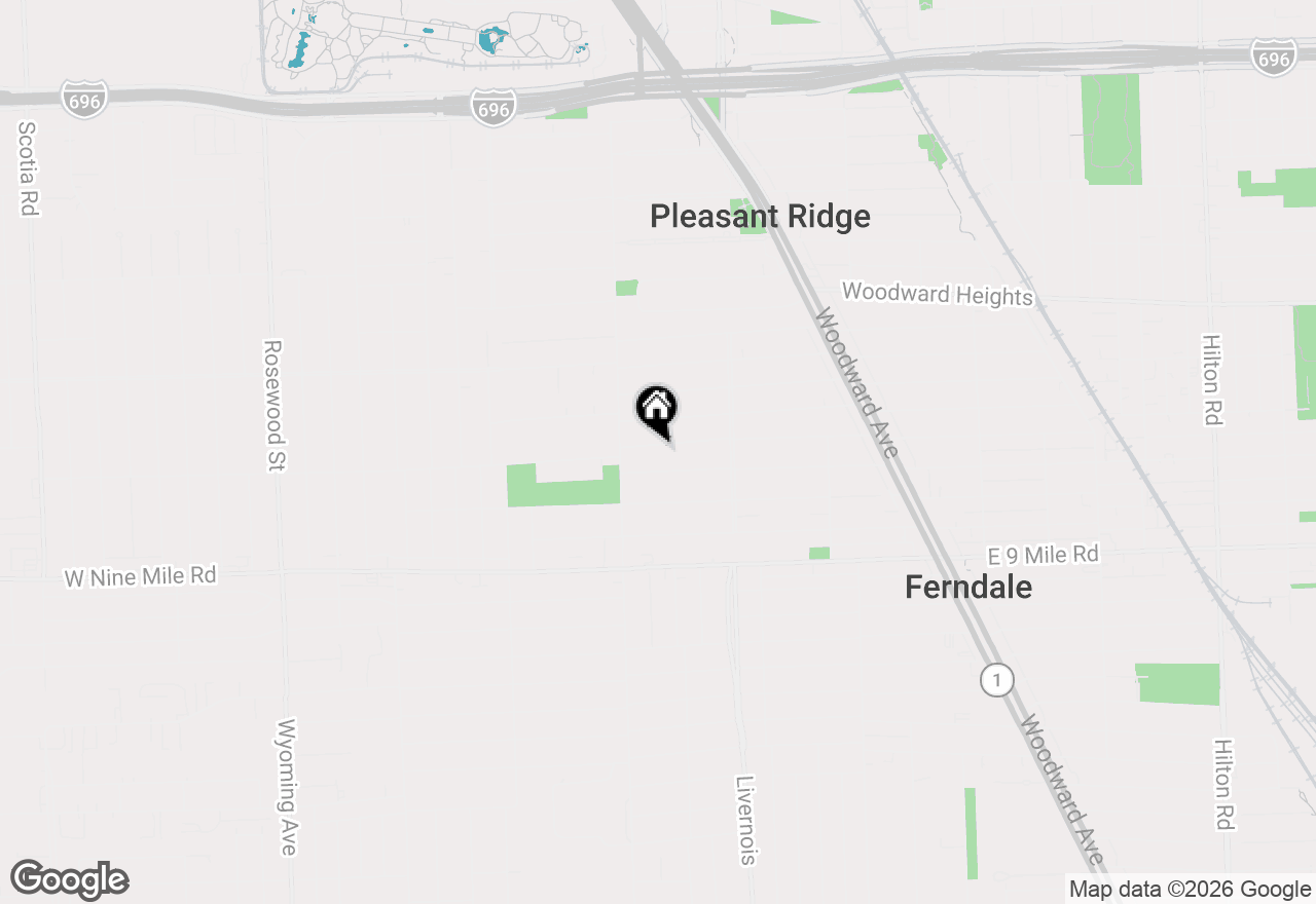 Map of 703 W Lewiston Avenue, Ferndale, MI 48220