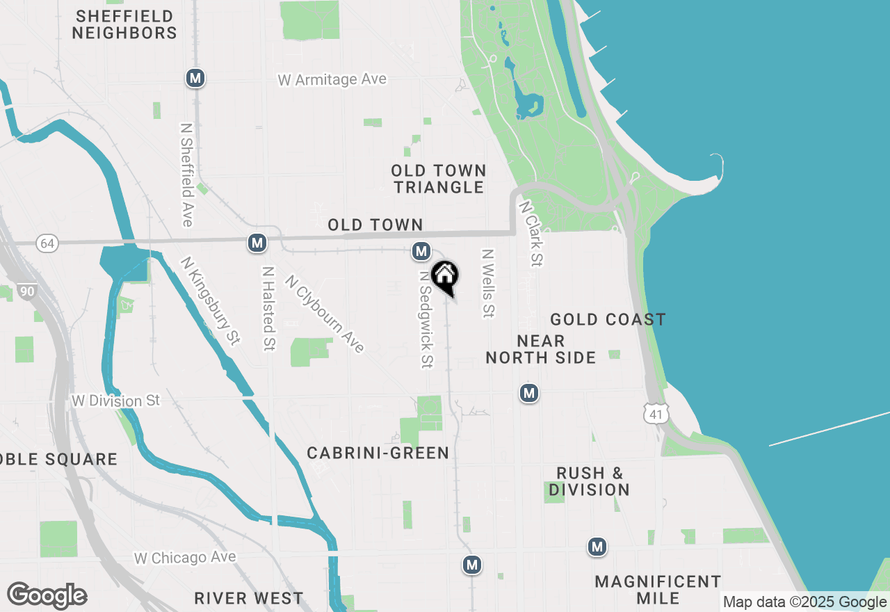 Map of 1405 N Orleans Street #5N, Chicago, IL 60610