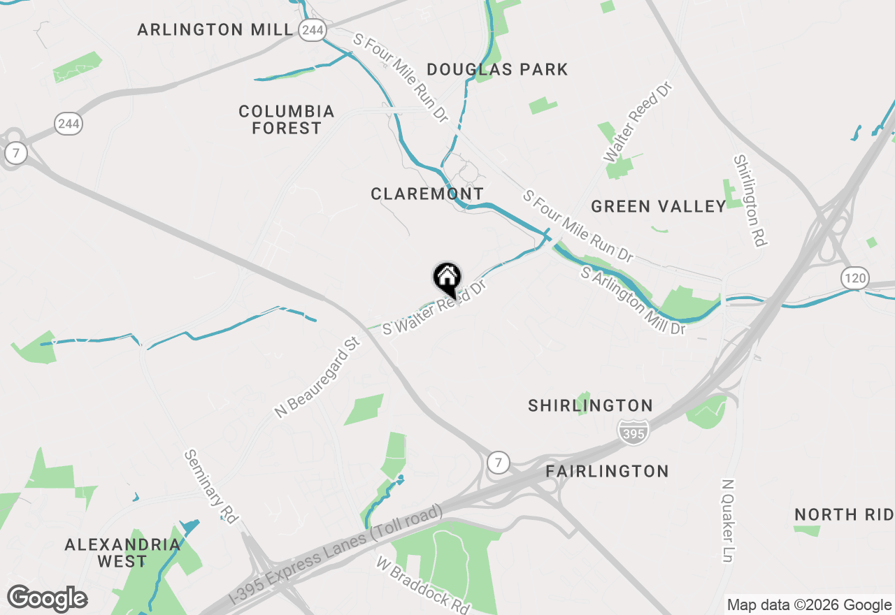 Map of 2601 S Walter Reed Drive #B, Arlington, VA 22206