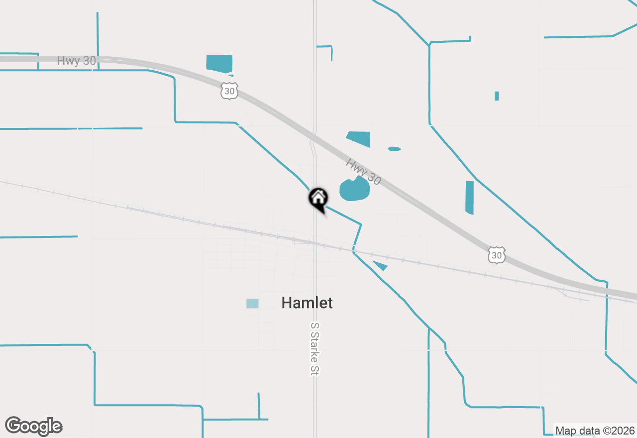 Map of 301 N Starke Street, Hamlet, IN 46532