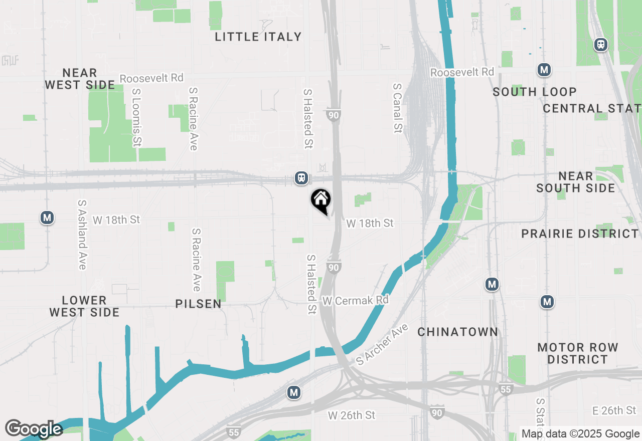 Map of 722 W 18th Street #1F, Chicago, IL 60616