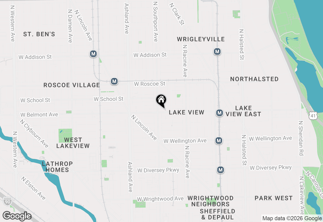 Map of 1350 W Belmont Avenue #B, Chicago, IL 60657