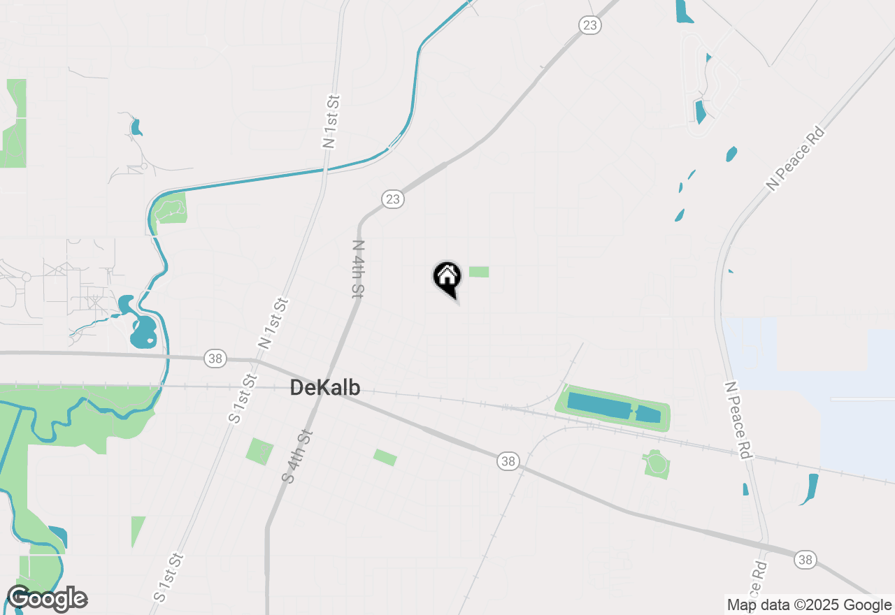 Map of 833 Pleasant Street, Dekalb, IL 60115