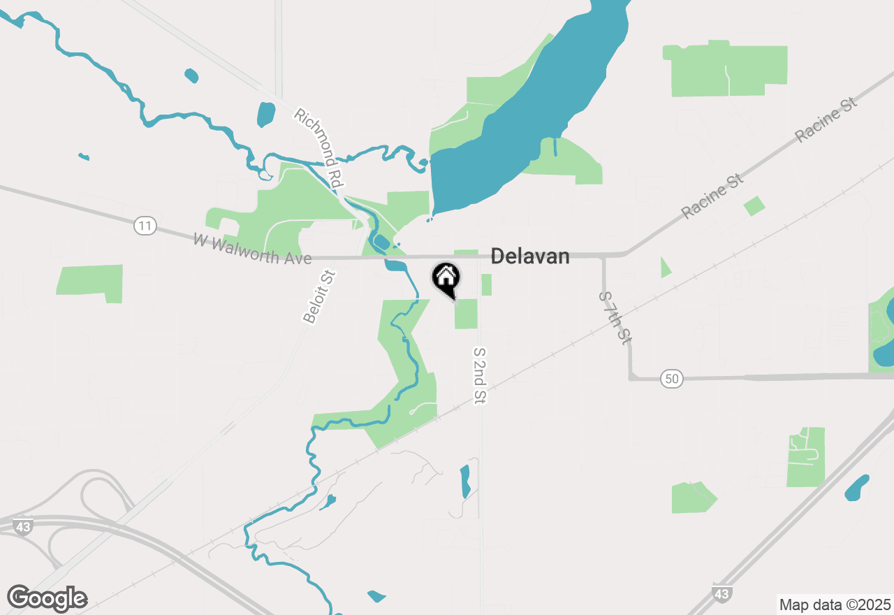 Map of 208 S Main St, Delavan, WI 53115