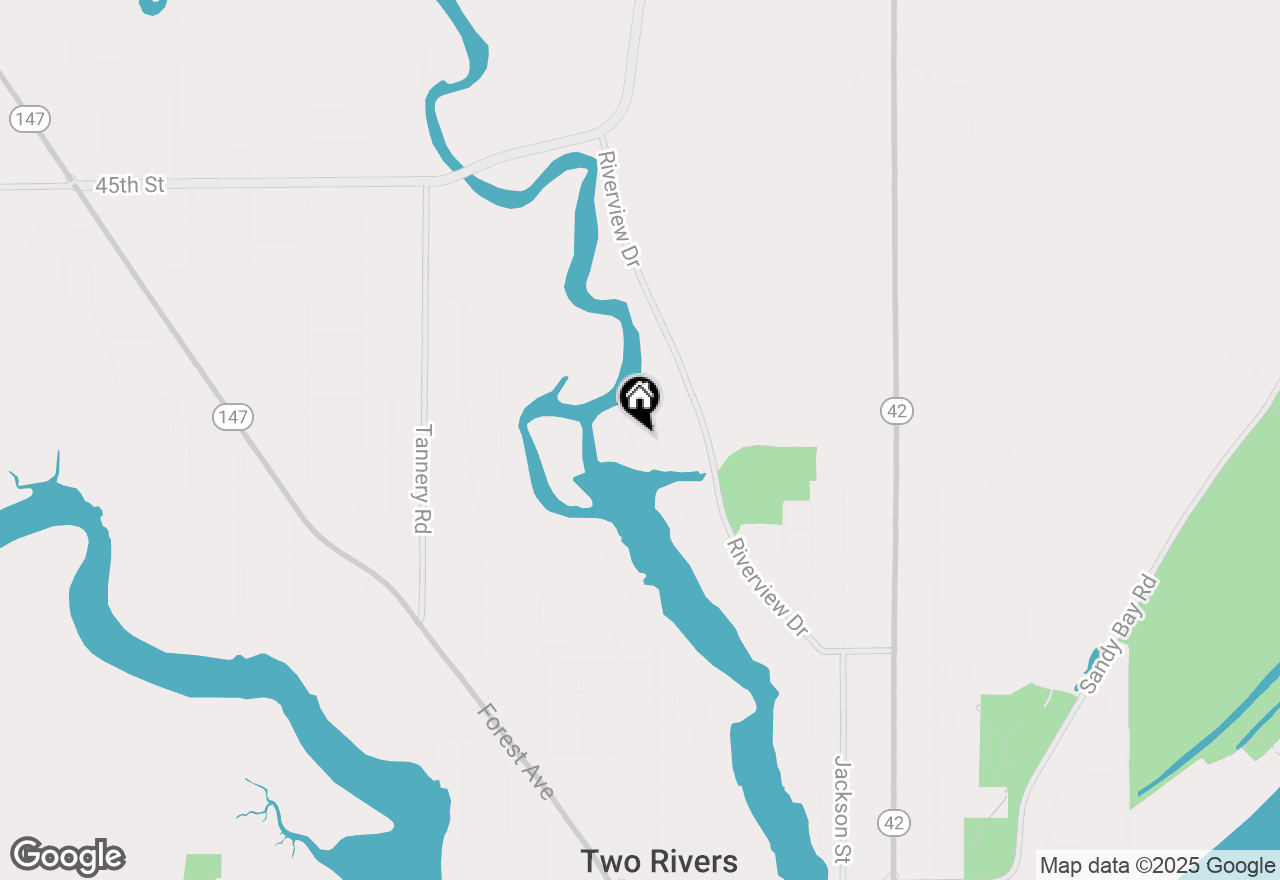 Map of 1622 Blue Heron Dr, Two Rivers, WI 54241