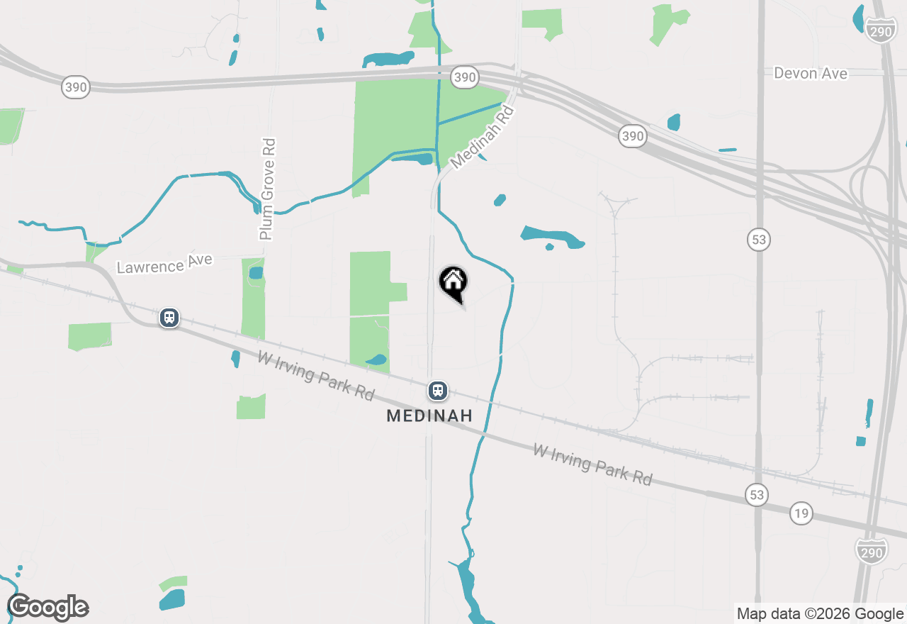 Map of 21W741 Thorndale Avenue, Medinah, IL 60157