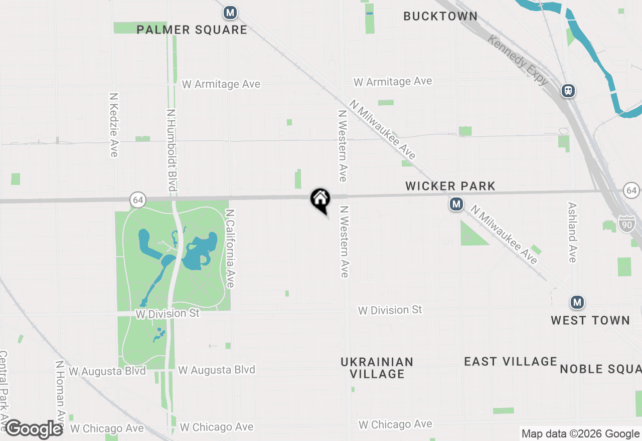 Map of 1509 N Campbell Avenue #3N, Chicago, IL 60638