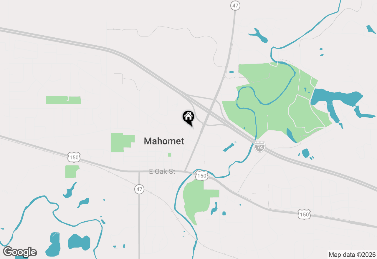 Map of 209 N Jefferson Street, Mahomet, IL 61853