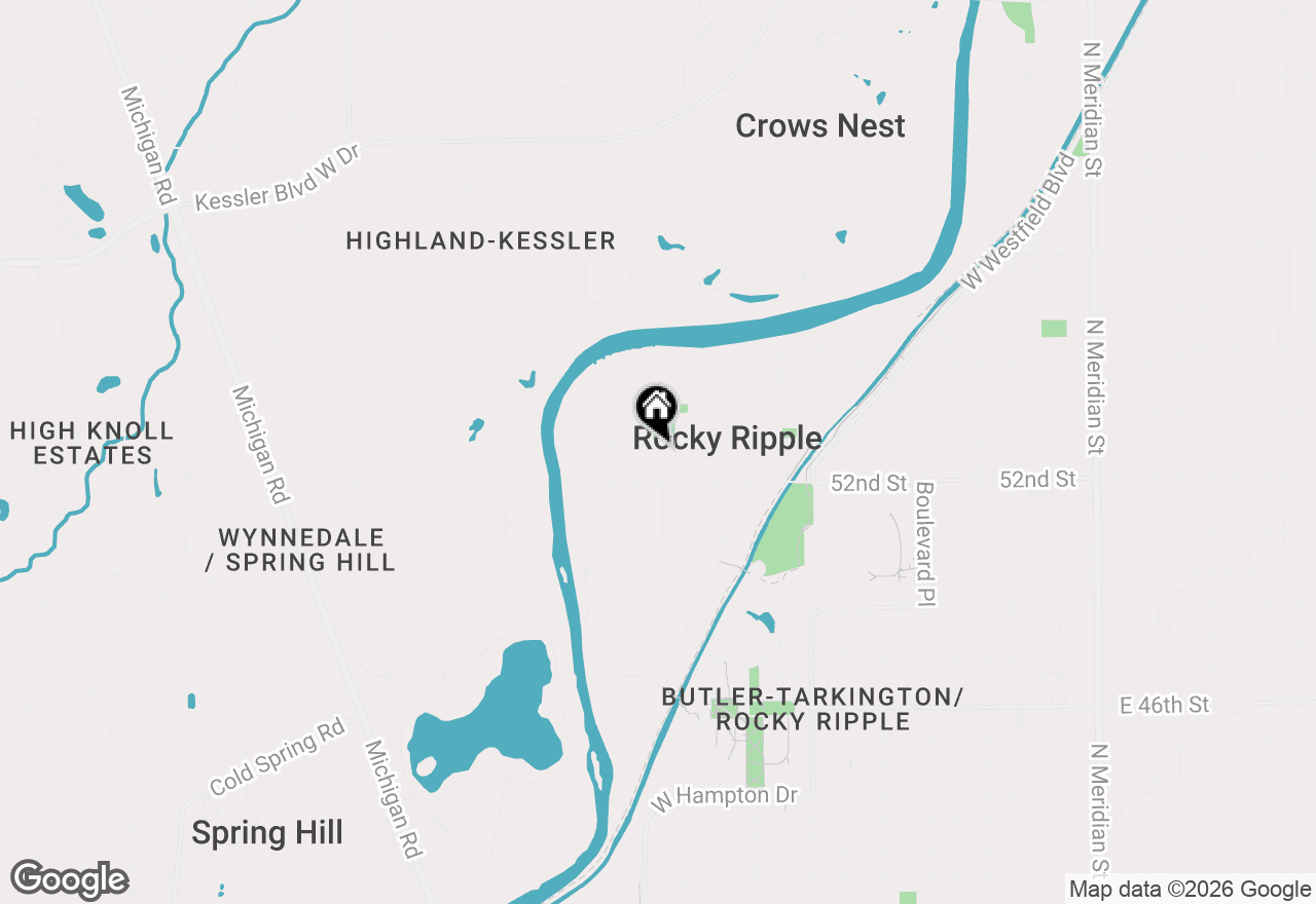 Map of 5220 Sunny Meade Lane, Indianapolis, IN 46208