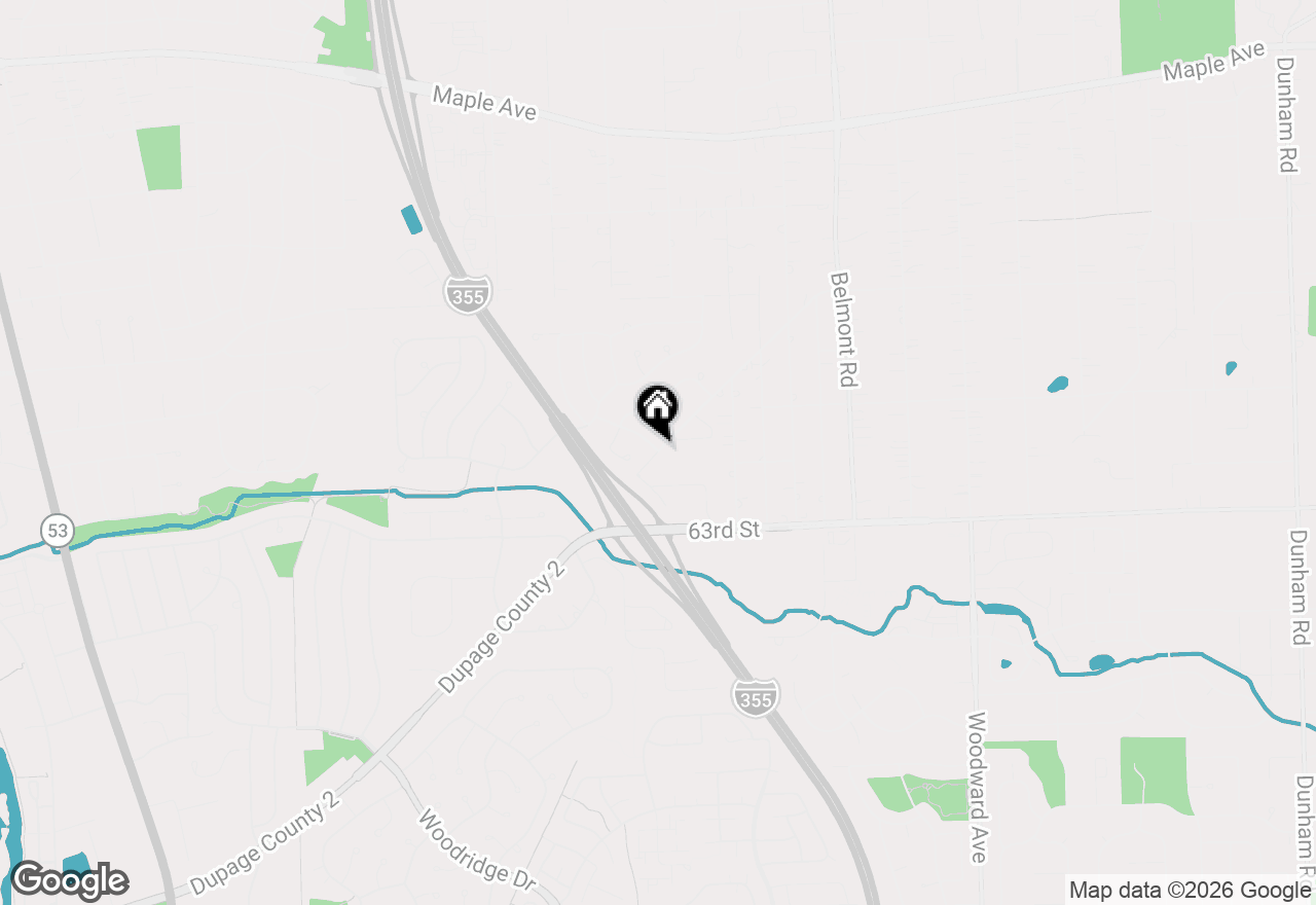 Map of 2534 Huntleigh Lane, Woodridge, IL 60517
